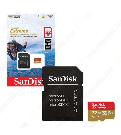 SanDisk Extreme MicroSDHC Card 100MBs 32GB (GN6AA) For GoPro Action Cam Drone